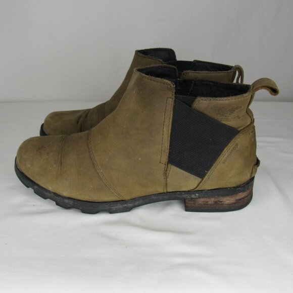 Sorel Tan Waterproof EMILIE CHELSEA Bootie Women's 10 - Picture 3 of 10